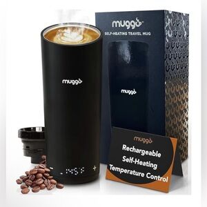 Muggo Black Self-Heating Travel Mug. New
